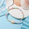 Beach Turtle Synthetic Turquoise Link Bracelets BJEW-JB10238-02-4