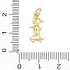 Brass Micro Pave Clear Cubic Zirconia Pendants KK-D258-40G-04-3
