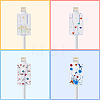4 Pairs 4 Style TPU Data Cable Protective Sleeve AJEW-HY0001-31-5