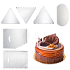 6Pcs Cake Cream 430 Stainless Steel Scraper AJEW-WH0410-142-1