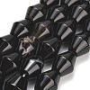 Natural Black Agate Beads Strands GG-L001-D01-01-2