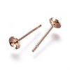 304 Stainless Steel Stud Earring Findings STAS-E484-69A-RG-1