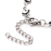 Enamel Rhombus with Evil Eye Link Chains Bracelet BJEW-P271-03P-04-3