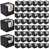 Cube Paper Cupcake Storage Boxes with Visible Window LS-BAKE-WH0002-002C-1