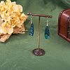 1 Pair Rack Plating Brass Natural Paua Shell Dangle Earrings EJEW-TA0001-86-6