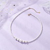 Round Shell Pearl Graduated Beaded Necklaces NJEW-JN05864-1
