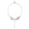 304 Stainless Steel & Glass Pendant Necklaces NJEW-TA00252-3