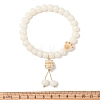 Natural Bodhi Root Charm Bracelets BJEW-TA00731-4