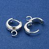 201 Stainless Steel Huggie Hoop Earring Findings STAS-P283-01U-S-2