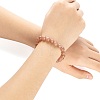 Natural Sunstone Round Beads Stretch Bracelet for Men Women BJEW-LS0001-07A-3