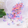 100Pcs 5 Colors Handmade Foil Glass Charms FOIL-CJ0001-09-6