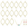 32Pcs Alloy Oval Open Back Bezel Connector Charms FIND-CA0011-77LG-1