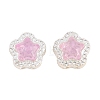 Brass Clear Cubic Zirconia Beads KK-B186-01S-2