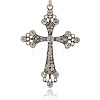 Alloy Rhinestone Big Pendants RB-J112-01AS-1