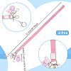 2Pcs Alloy & 304 Stainless Steel Clasps & ABS Plastic Pearl Beaded Zipper Helpers HJEW-PH02479-2