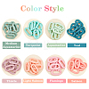 80Pcs 8 Colors Opaque Spray Painted Acrylic Linking Rings OACR-FH0001-022-2