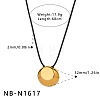 304 Stainless Steel Geometric Pendant Black Cord Necklaces FS-WG6204F-01-1