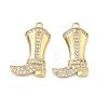 Brass Micro Pave Cubic Zirconia Pendants KK-L260-21G-1