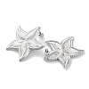 304 Stainless Steel Starfish Stud Earrings EJEW-D281-22S-2