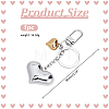 Brass & 304 Stainless Steel Heart Keychains KEYC-ME00017-2