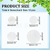 40Pcs 4 Styles Natural Freshwater Shell Cabochons SHEL-WR0001-11-2