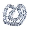 Electroplate Baking Paint Transparent Glass Beads Strands GL-N005-02A-C07-2