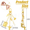 Brass Locket Pendant Decorations HJEW-YW00531-2