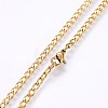 304 Stainless Steel Curb Chain Necklaces MAK-L015-30B-1