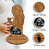 Wood Pregnant Woman Picture Frame Stand DJEW-WH0061-001-2