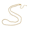 Brass Rope Chain Necklaces X-NJEW-K123-12G-2