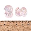 UV Plating Transparent Acrylic European Beads OACR-M027-02S-01-3