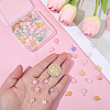 100Pcs Star Frosted Acrylic Gold Foil Charms PALLOY-BM00026-3