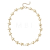 Ocean 304 Stainless Steel Starfish Link Chain Necklaces for Women NJEW-JN05921-4