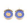 304 Stainless Steel Enamel Pendants STAS-N124-35A-G-1