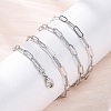 Brass Paperclip Chains Necklaces for Women NJEW-D302-69P-2