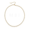 304 Stainless Steel Bar Tassel Curb Chain Necklaces for Women NJEW-G179-04G-2