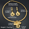 Brass Pendant Necklaces & Hoop Earrings Sets FS-WG87DC9-01-3