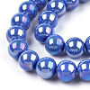 Electroplate Opaque Glass Beads Strands LS-GLAA-T032-P10mm-AB11-3