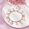 Valentine's Day Alloy Enamel & Resin Charm Bracelet BJEW-JB09565-02-2