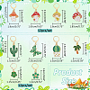  2 Sets 2 Style Mushroom Elf & Cactus Alloy Enamel Charm Locking Stitch Marker HJEW-NB0002-07-2