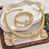 Brass Necklaces & Bangles & Earrings & Rings Sets FS-WGDFD3A-01-3