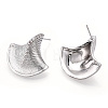 Brass Micro Pave Cubic Zirconia Ear Studs EJEW-P268-04P-2