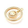 Brass Micro Pave Cubic Zirconia Pendants KK-G519-05G-01-2