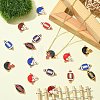 60Pcs 12 Styles Zinc Alloy Enamel Sport Connector Charms FIND-CJ0003-78-6