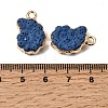 Dyed Synthetic Lava Rock Pendants G-P614-05G-07-3