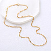 Stainless Steel Figaro Chain Necklaces for Men Women OB1269-1