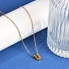 Ion Plating(IP) 304 Stainless Steel Pendant Necklaces NJEW-R050-01G-21-3