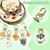 8Pcs Alloy Enamel Pendant Decorations HJEW-YW00420-2