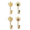 Rack Plating Brass Micro Pave Cubic Zirconia Pendants KK-U022-16-02-1