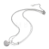 304 Stainless Steel Double Layer Necklaces NJEW-H207-02-5